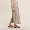 Pantalon jupe-culotte large vert clair femme