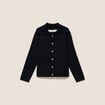 Gilet r&eacute;versible en maille noir femme