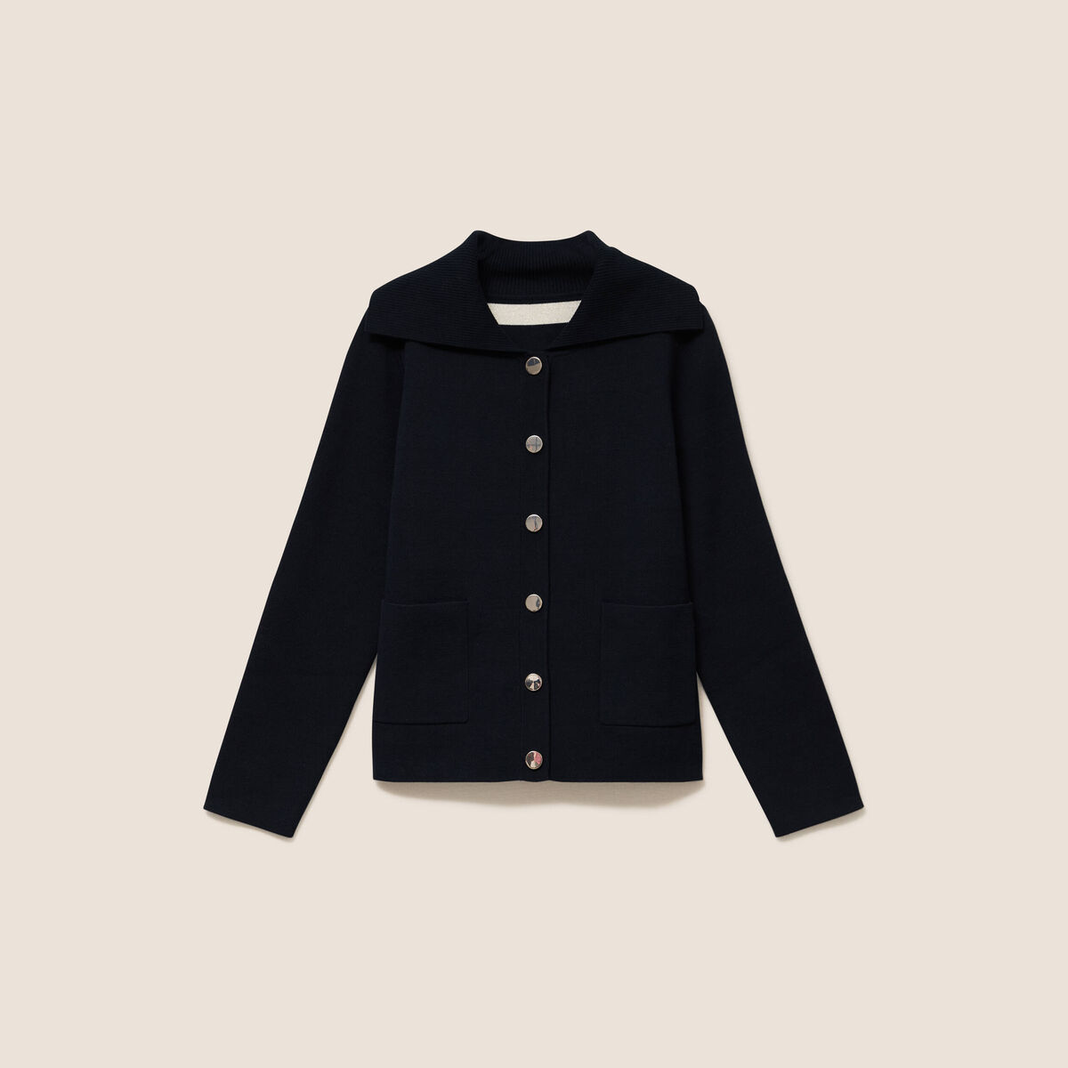Gilet r&eacute;versible en maille noir femme