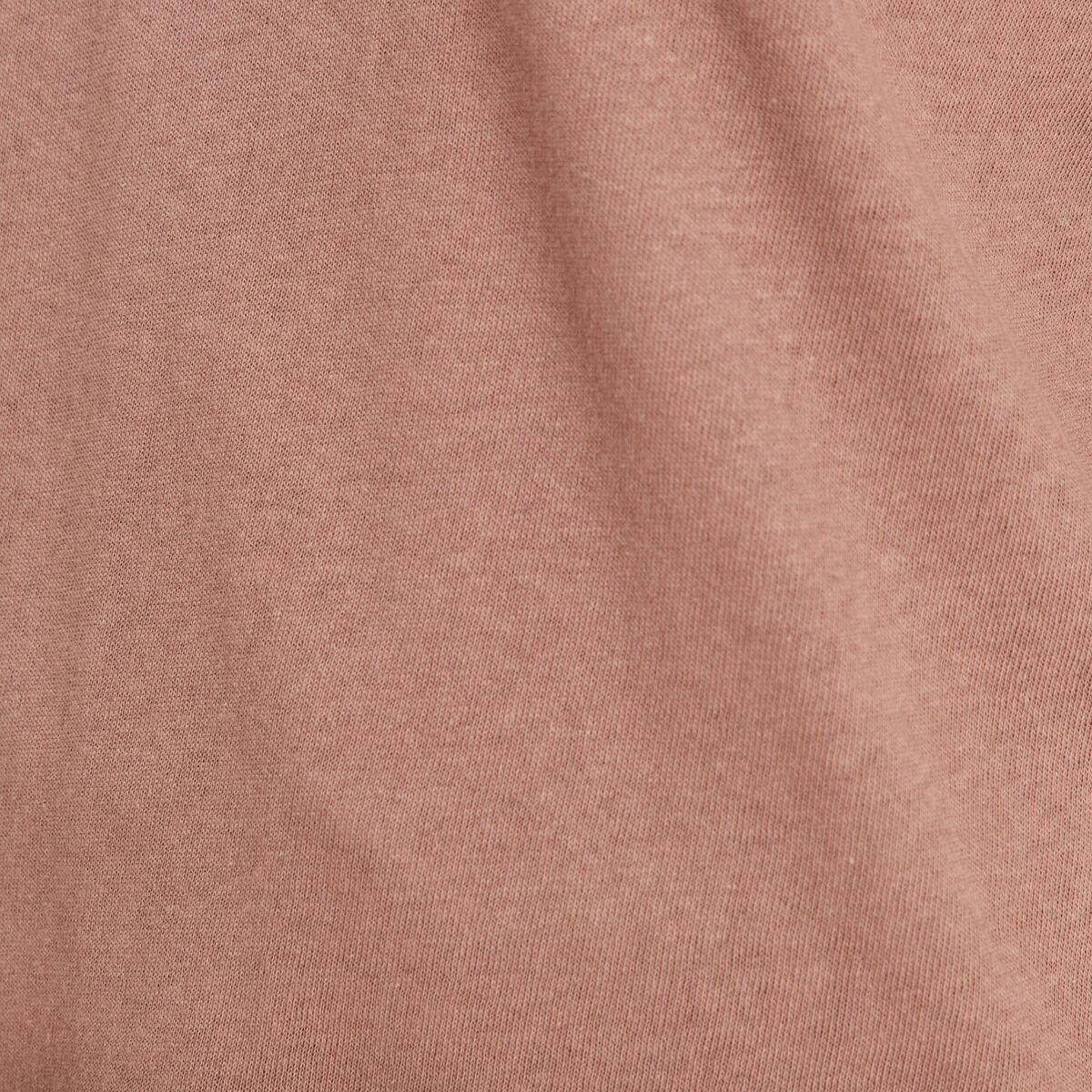 T-shirt manches courtes col en V marron cognac femme