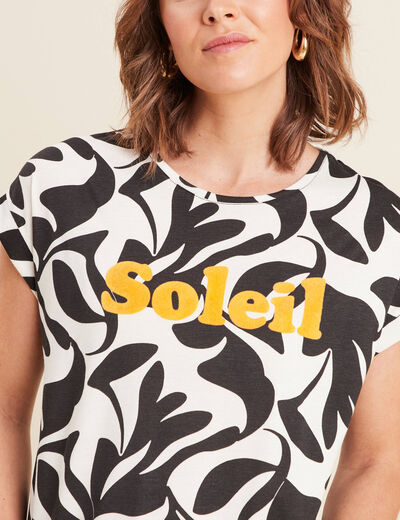 T-shirt manches courtes noir femme