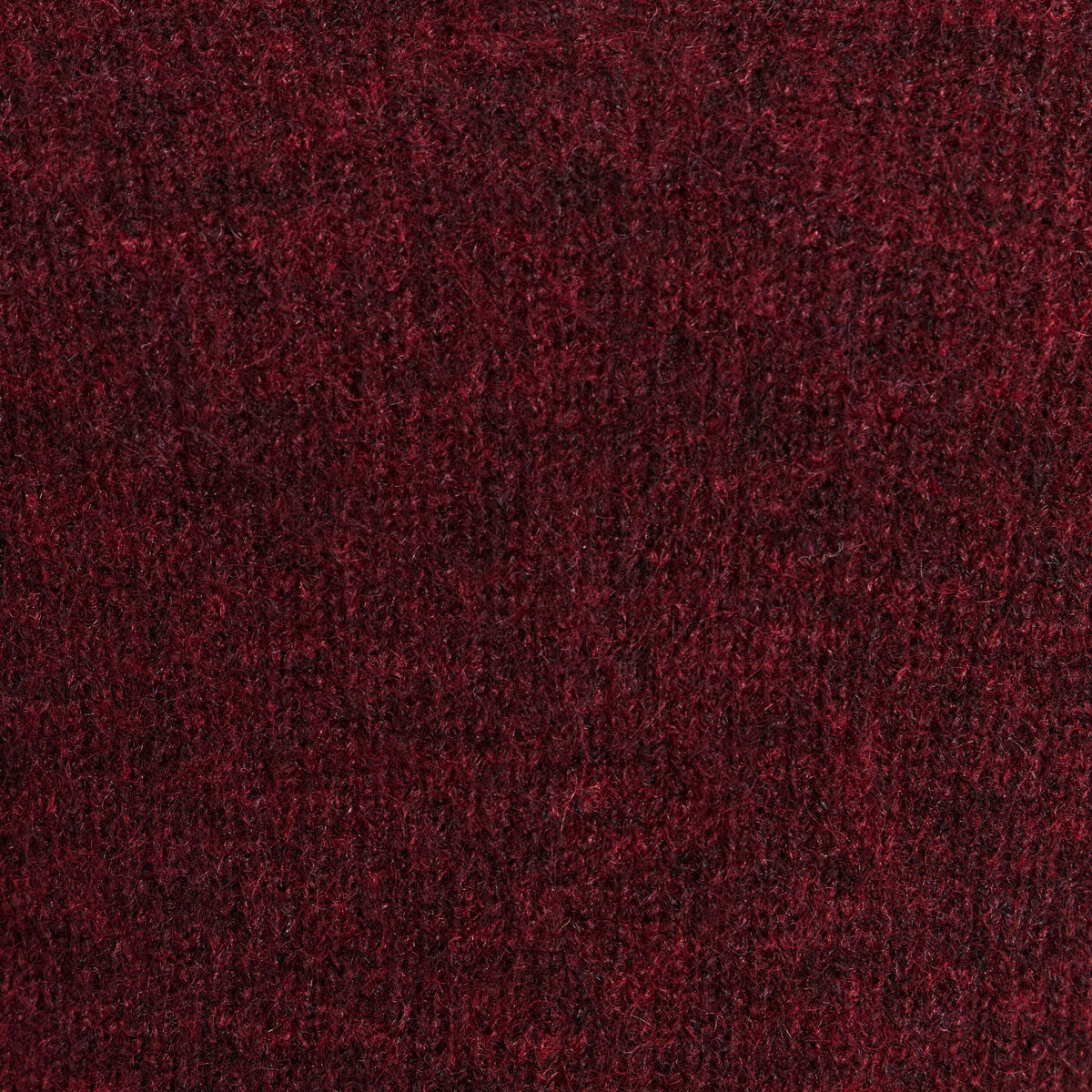 Pull bi-mati&egrave;re col tunisien bordeaux femme