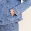 Veste cintr&eacute;e denim stone femme