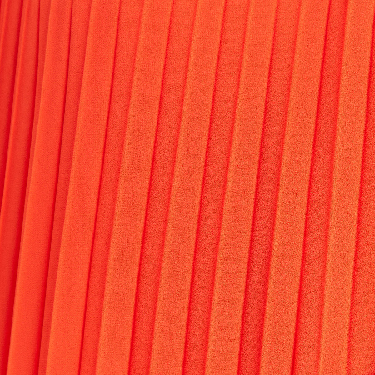 Robe droite pliss&eacute;e orange fonc&eacute; femme