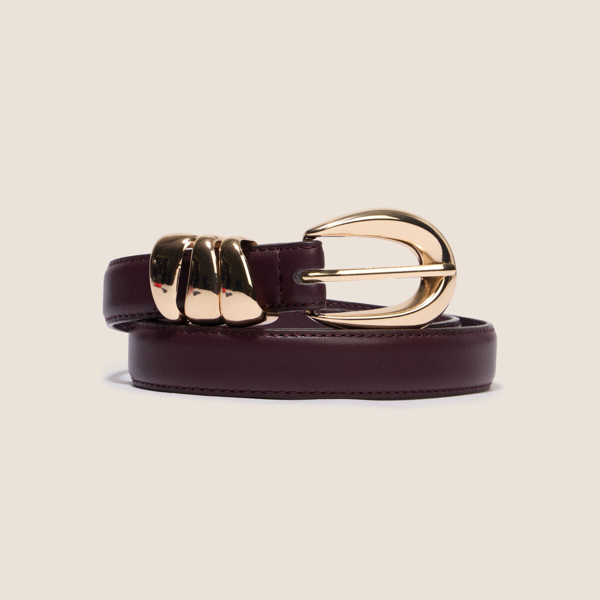 Ceinture fine prune femme