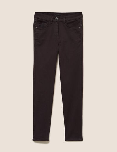 Pantalon magique Le L&eacute;ger coupe ajust&eacute;e marron fonc&eacute; femme