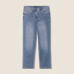 Jean coupe droite 7/8&egrave;me denim stone femme