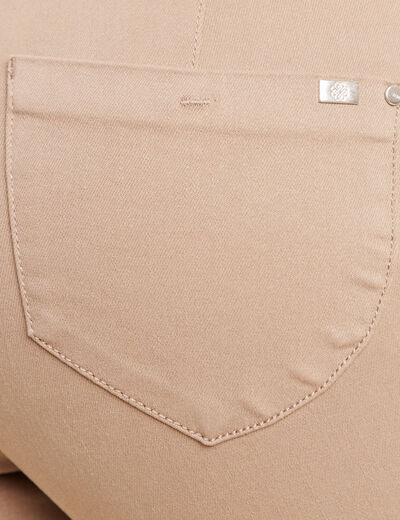 Pantalon magique L'Unique effet brillant taupe femme