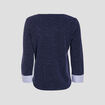 T-shirt manches 3/4 bleu marine femme