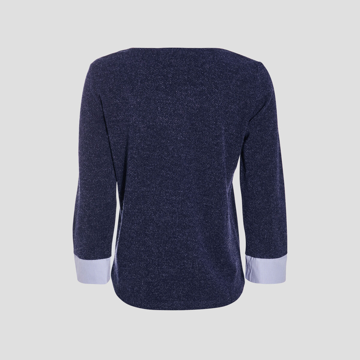 T-shirt manches 3/4 bleu marine femme