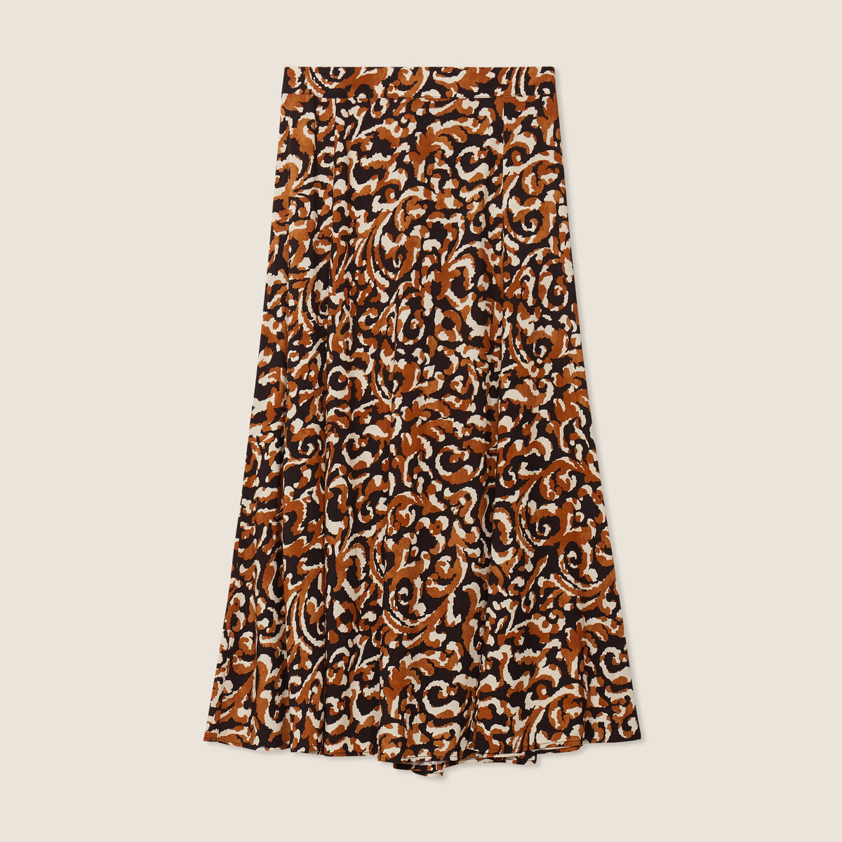 Jupe longue évasée noir femme