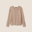 Pull manches longues beige femme
