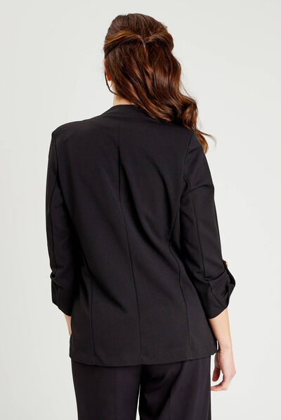 Veste esprit blazer droite noir femme