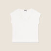 T-shirt manches courtes ecru femme