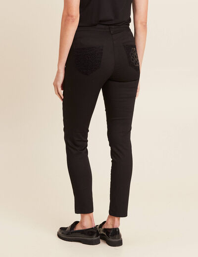 Pantalon ajusté 7/8ème noir femme