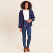 Coupe-vent pliable sac banane bleu marine femme