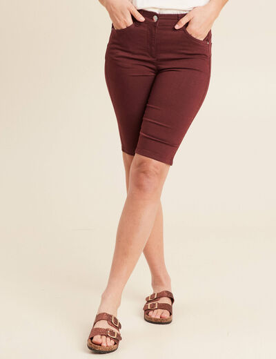 Bermuda magique le Léger bordeaux femme