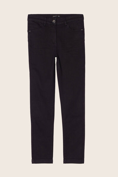 Pantalon ajusté 7/8ème noir femme