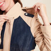 trench cintré avec capuche doublé beige femme