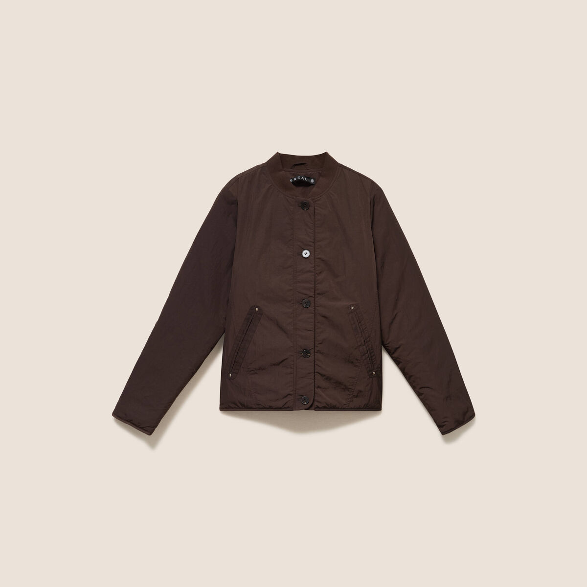 Doudoune doubl&eacute;e marron fonc&eacute; femme