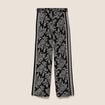 Pantalon fluide coupe large noir femme
