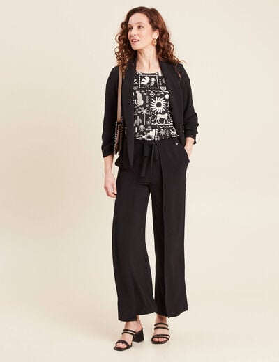 T-shirt manches courtes noir femme