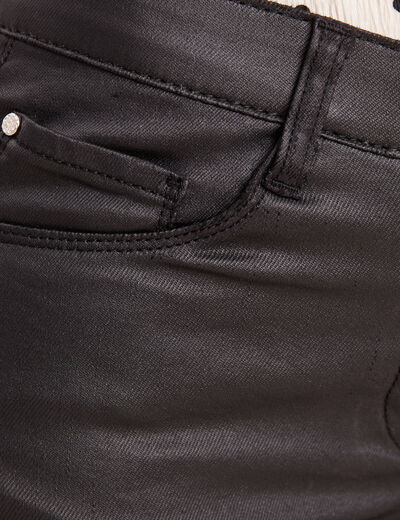 Pantalon magique L'Unique enduit noir femme