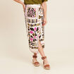 Jupe longue droite vert femme
