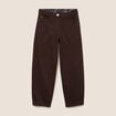 Pantalon magique coupe barrel l'Unique marron fonc&eacute; femme
