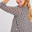T-shirt manches 3/4 noir femme