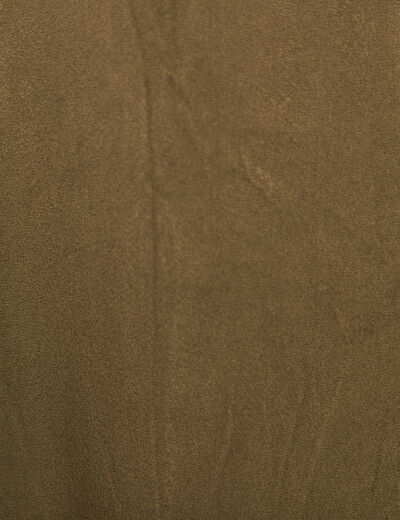 Blouse manches 3/4 à capuche vert olive femme