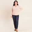 Pull manches longues vieux rose femme