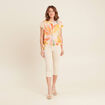 Top bas resserré multicolore femme