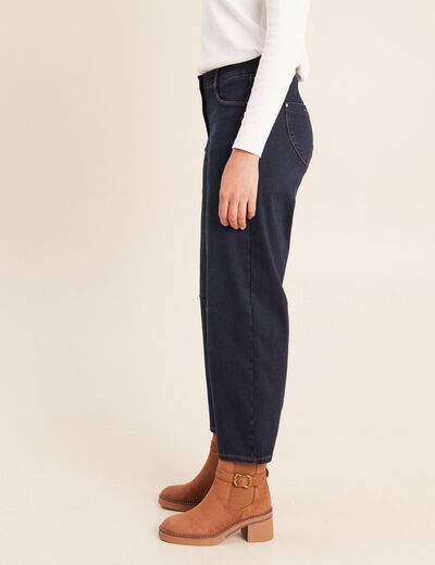 Pantalon magique coupe barrel l'Unique denim blue black femme