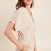 Combinaison col croisé gris clair femme