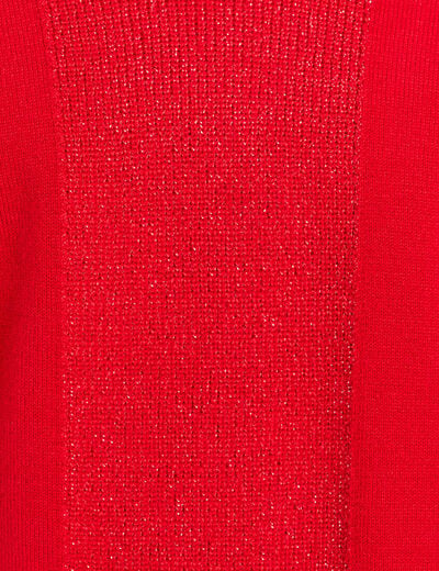 Pull manches longues rouge femme