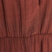 Robe longue &eacute;vas&eacute;e manches courtes marron femme