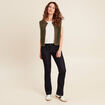 Gilet sans manches vert kaki femme