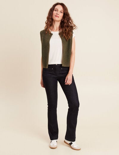 Gilet sans manches vert kaki femme