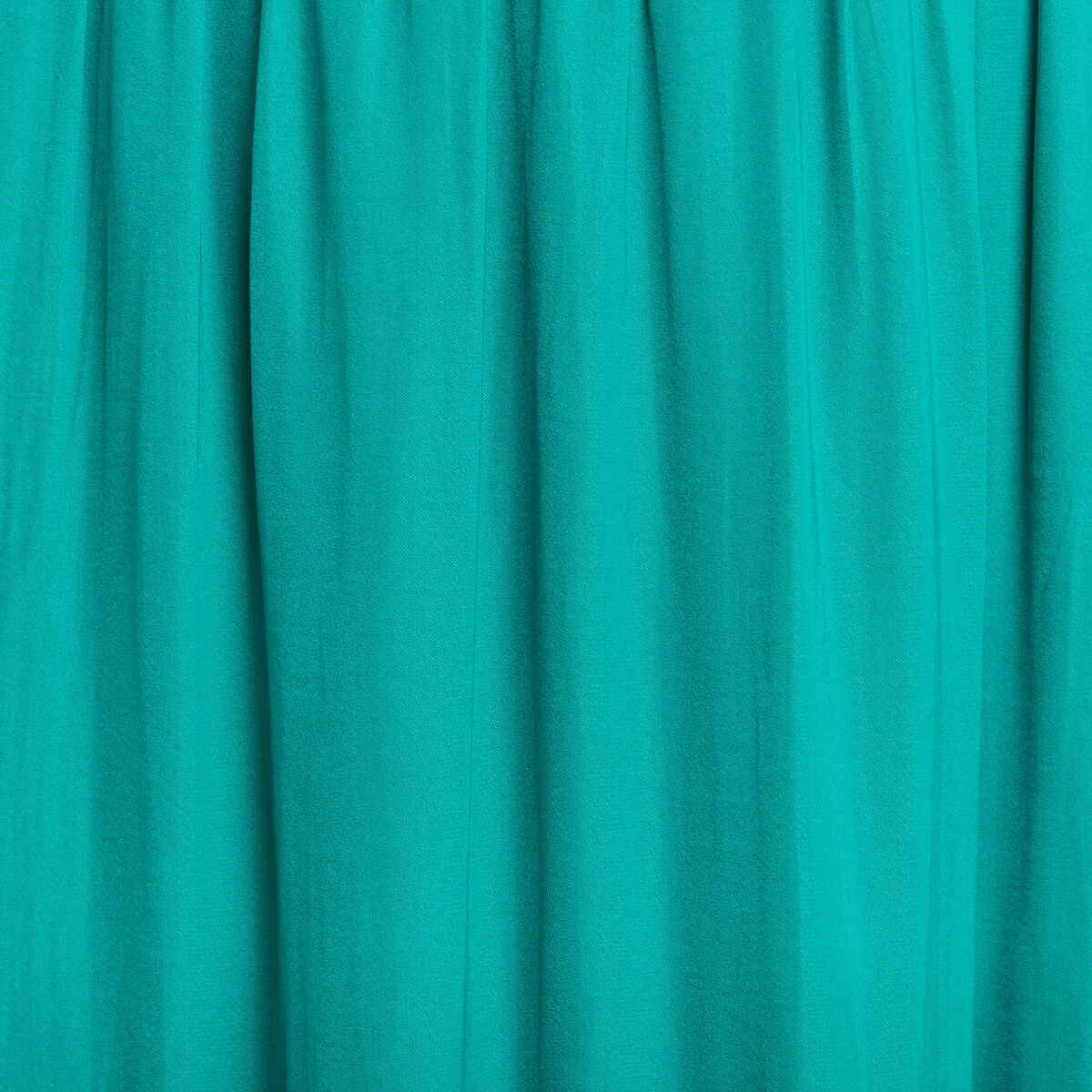 Robe longue &eacute;vas&eacute;e satin bleu turquoise femme