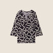 Blouse manches 3/4 noir femme