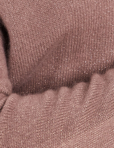 Pull en cachemire col v couleur cuivre femme