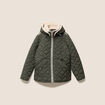 Doudoune doubl&eacute;e avec capuche vert kaki femme