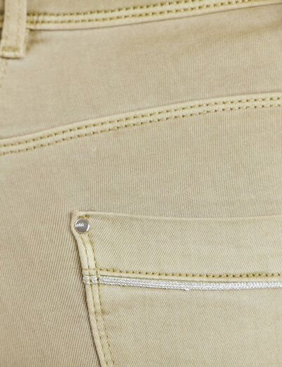 Jean coupe droite 7/8&egrave;me vert clair femme