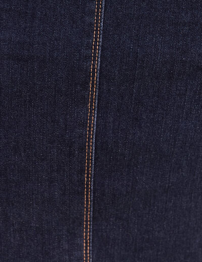 Jupe droite courte denim brut femme
