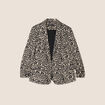 Veste cintr&eacute;e col ch&acirc;le noir femme