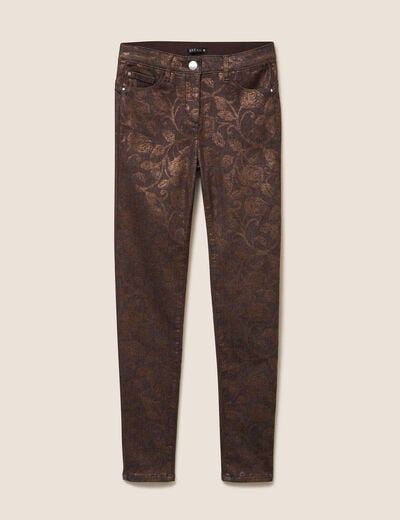 Pantalon magique L'Unique coupe ajust&eacute;e couleur cuivre femme