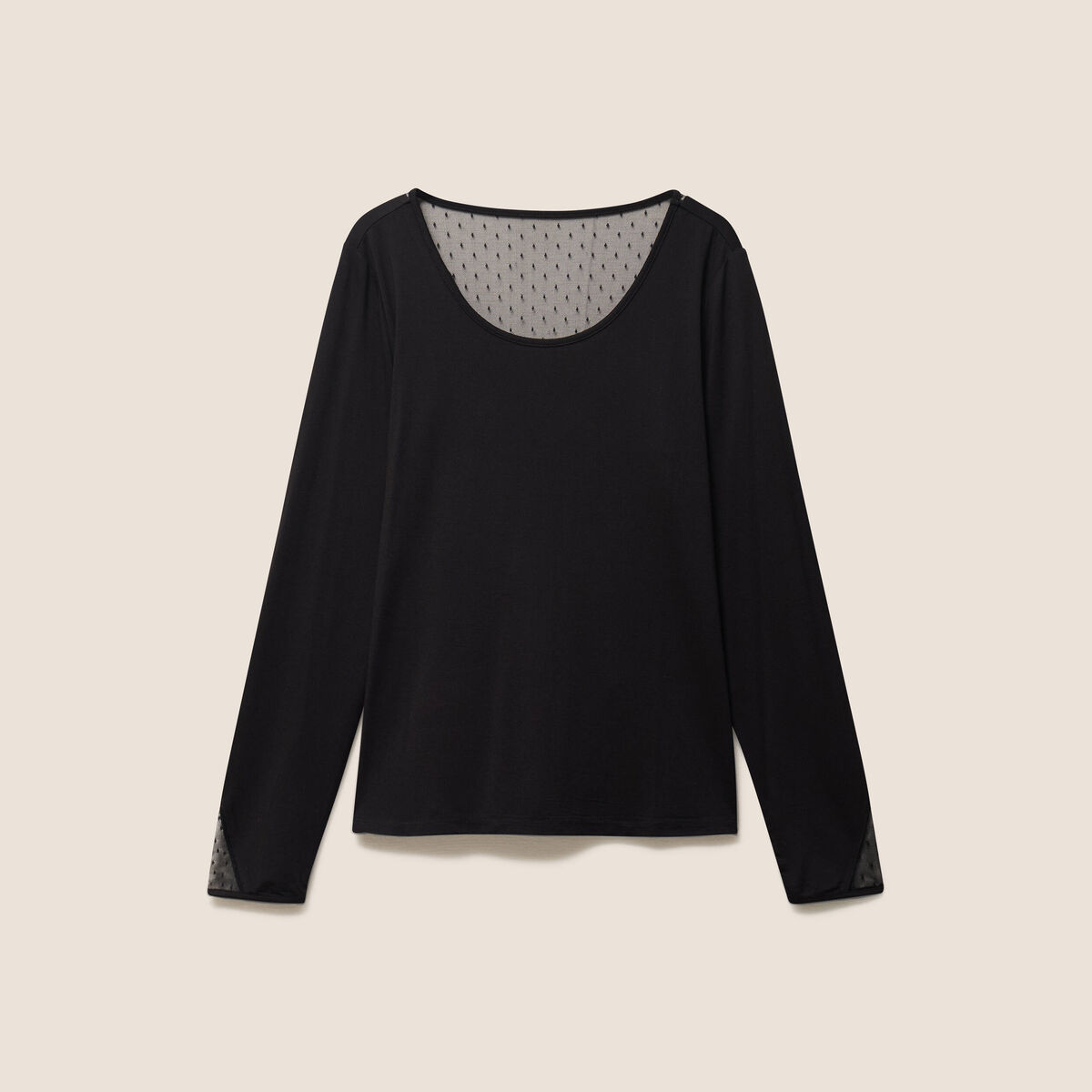 T-shirt manches longues noir femme