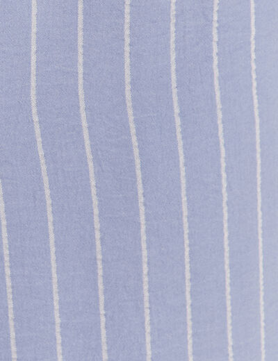 Pantalon large taille haute bleu ciel femme