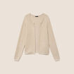 Gilet col rond couleur or femme